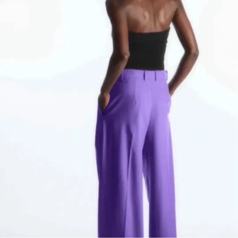 NWT Cos Purple Wool Trousers - 10 - Picture 3 of 9